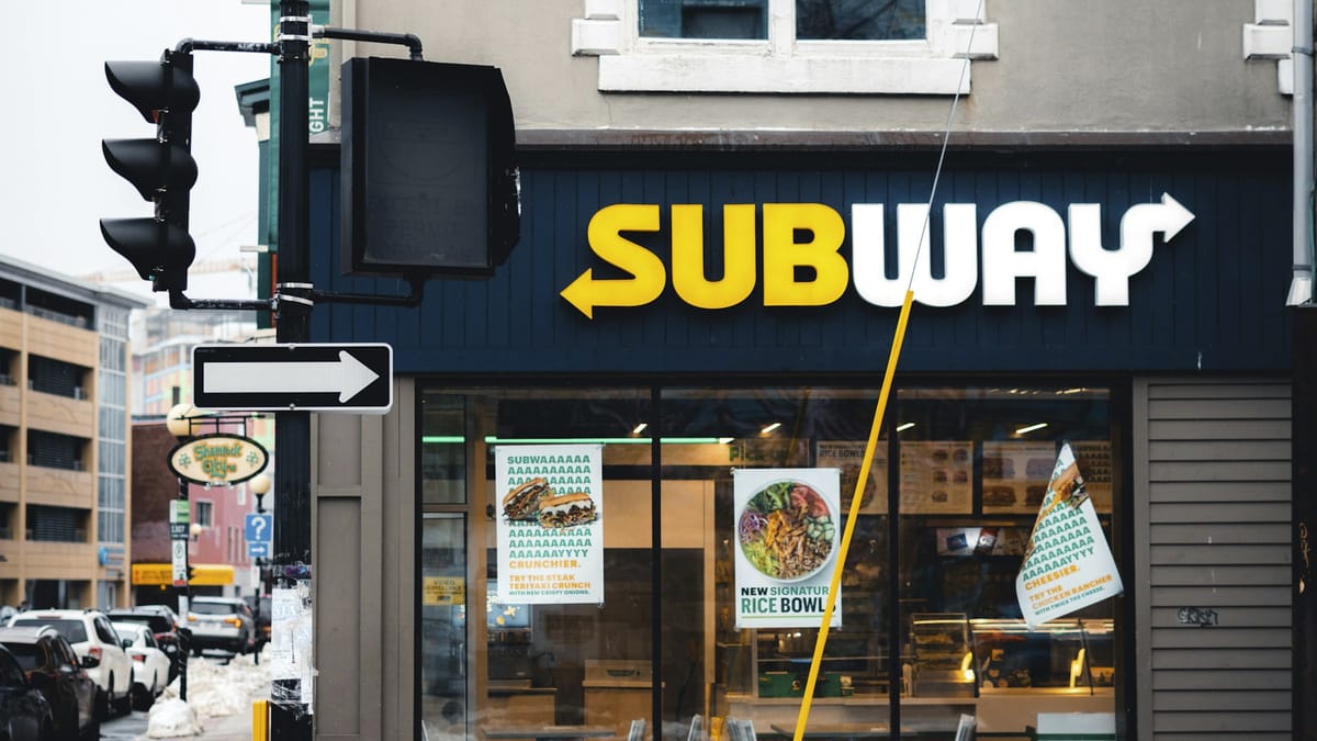 Subway restaurant franchise storefront